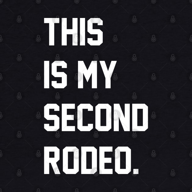 "This is my second rodeo." in plain white letters - cos you're not the noob, but barely by ArloNgutangBo'leh